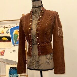 Brown Military-Style Women's Jacket vintage